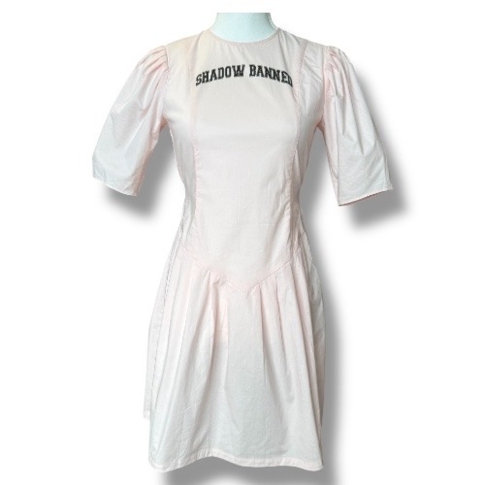 I'm Sorry by‎ Petra Collins Exclusive Shadow Banned Pink Mini Dress  XXS